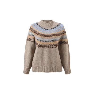 Pullover mit nordischem Muster für Damen