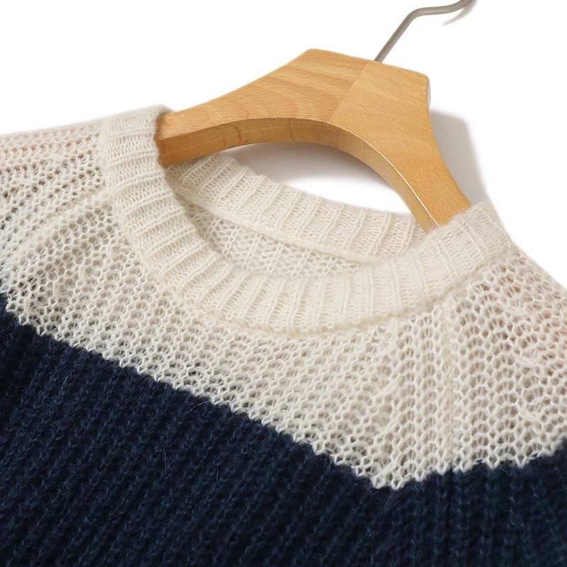 striped chunky knit sweater-2